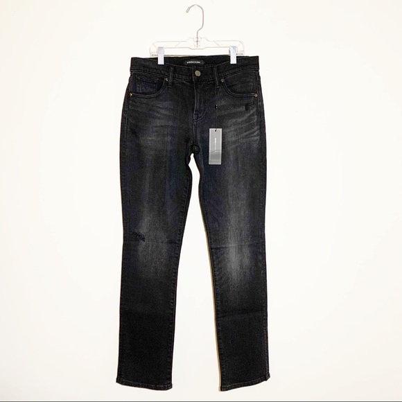 BCBGMAXAZRIA Distressed Black Boyfriend Jeans - Picture 2 of 8